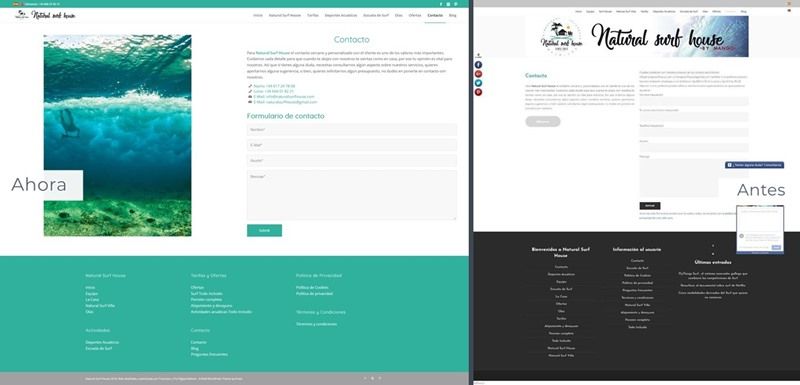 nueva web para natural surf house contacto 2-horz