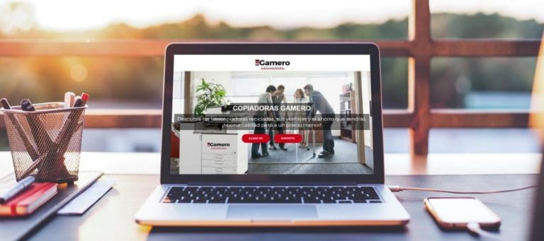 nueva landing page para Copiadoras Gamero 08