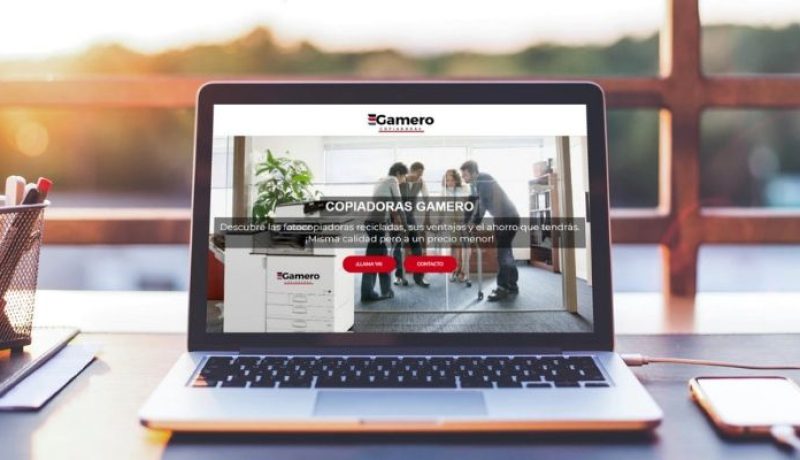 nueva landing page para Copiadoras Gamero 08