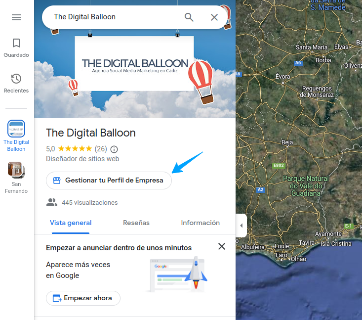 gestionar tu negocio desde google maps